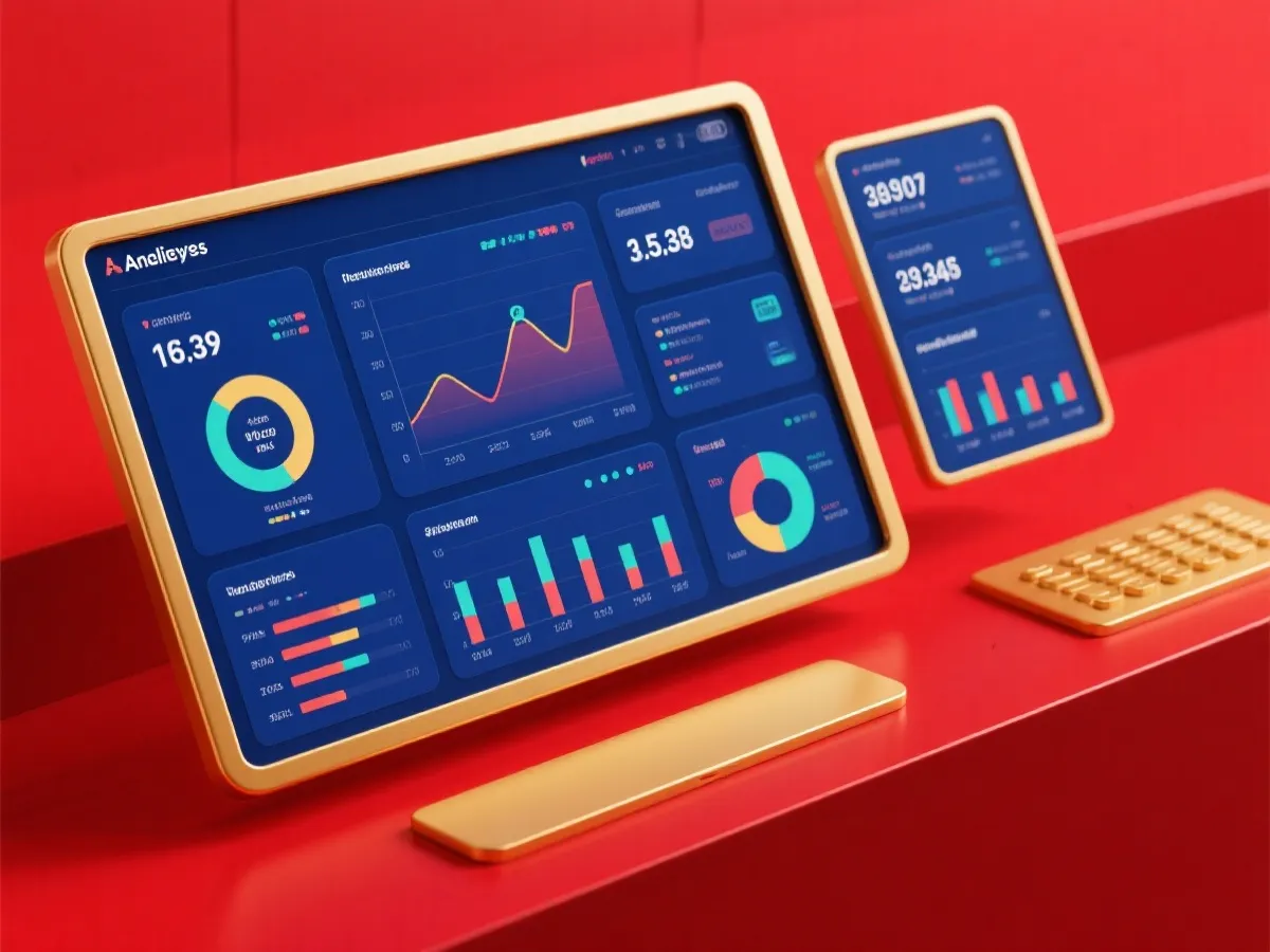 走勢分析與數據儀表板示意圖